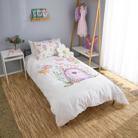 Dual Design Enchanted Fairies Quilt Cover Set – Magical Bedroom Décor for Kids’ Rooms
