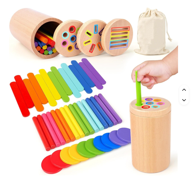 Wooden Fine Motor Sorting Stick Toy