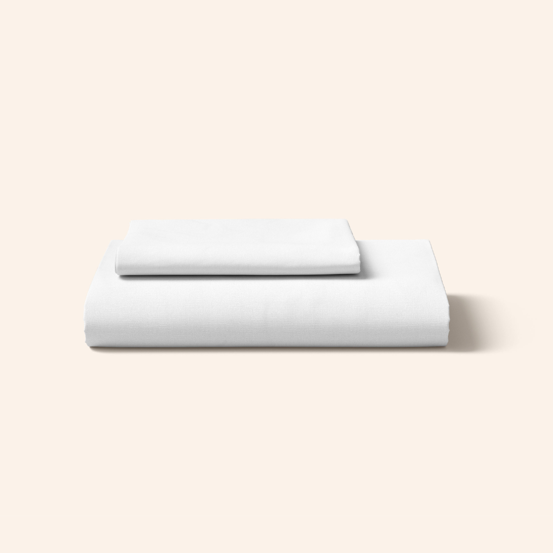 Snowy White Fitted Sheet Set
