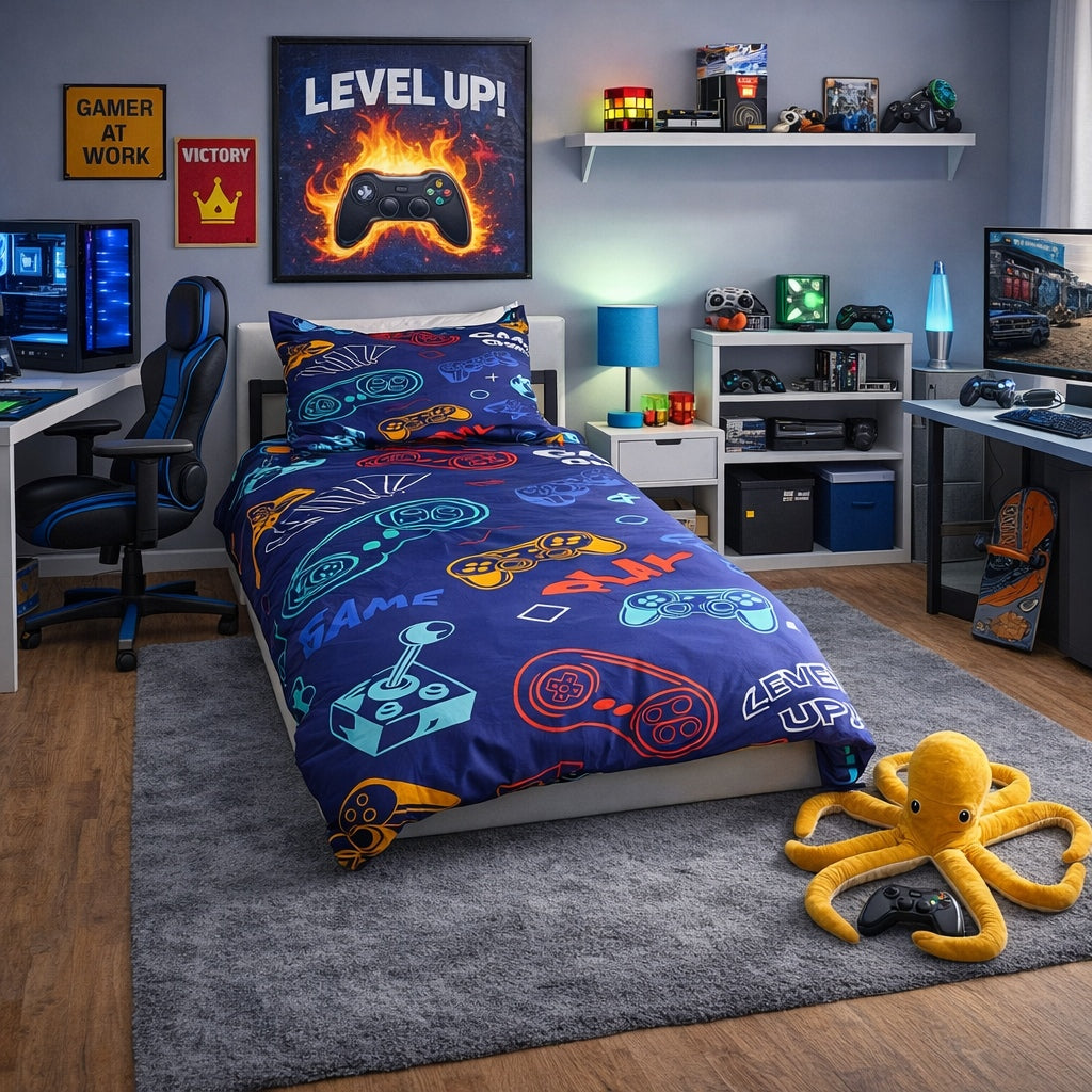 Gaming Teenager Quilt Cover Set + Gaming Guide