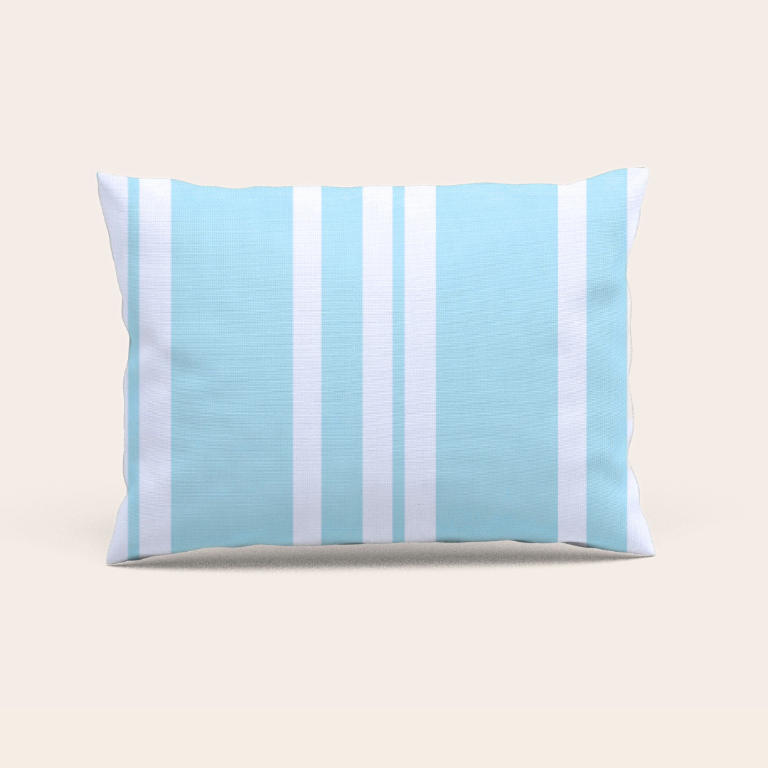 Caribbean Blue Striped Fitted Sheet Set