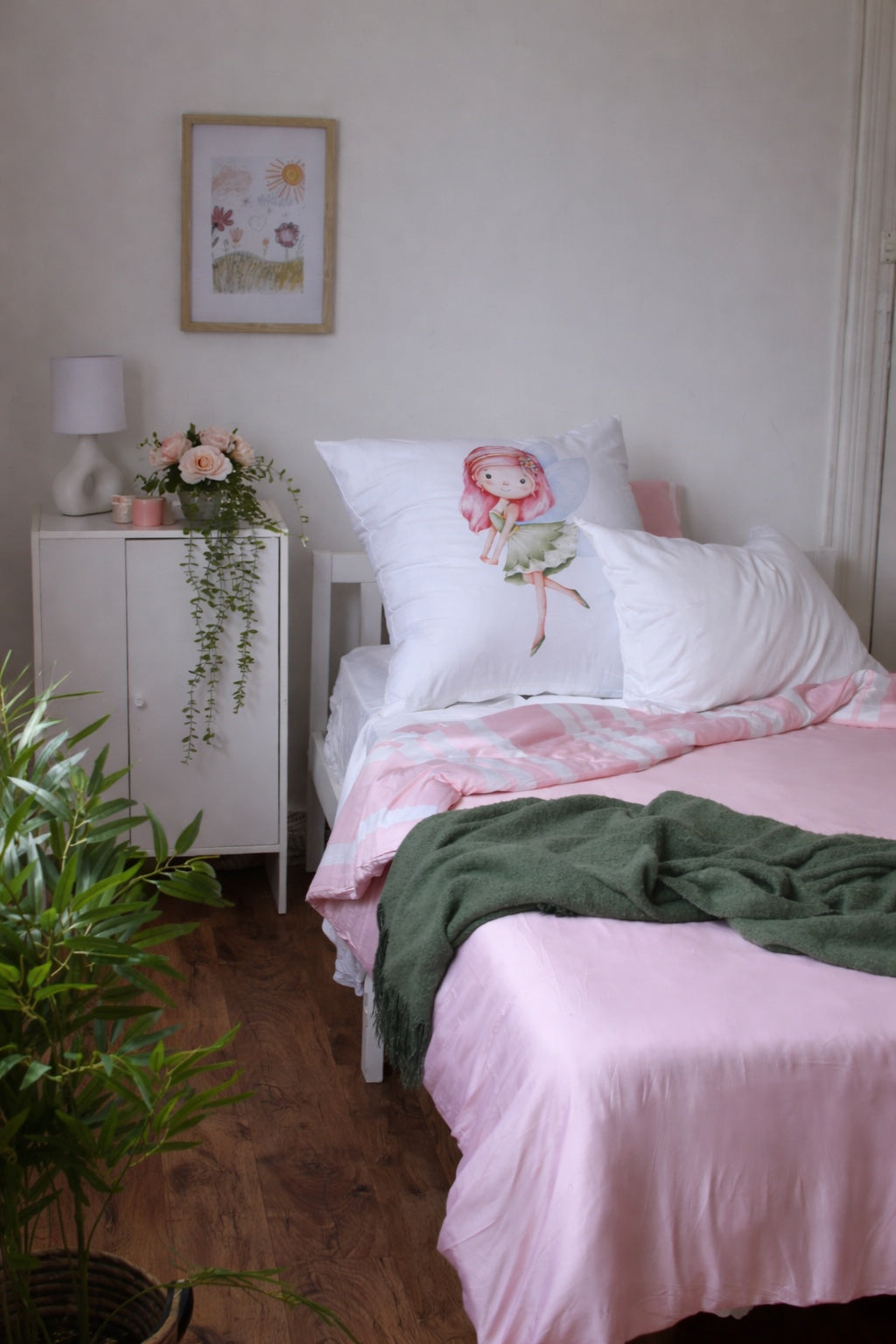 Lila the Green Fairy - European Pillowcase
