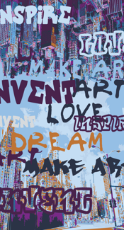 Bamboo Quilt Cover Set for Teenagers: Street Art Design & Educational Booklet