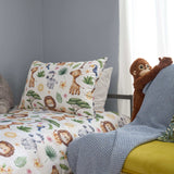 Safari Friends Kids Quilt Cover Set including educational booklet