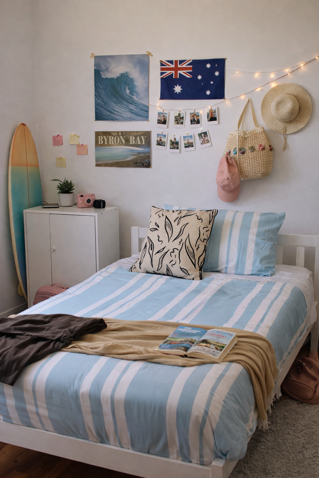 Caribbean Blue Stripes Quilt Cover Set