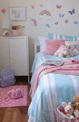 Caribbean Blue Stripes Quilt Cover Set