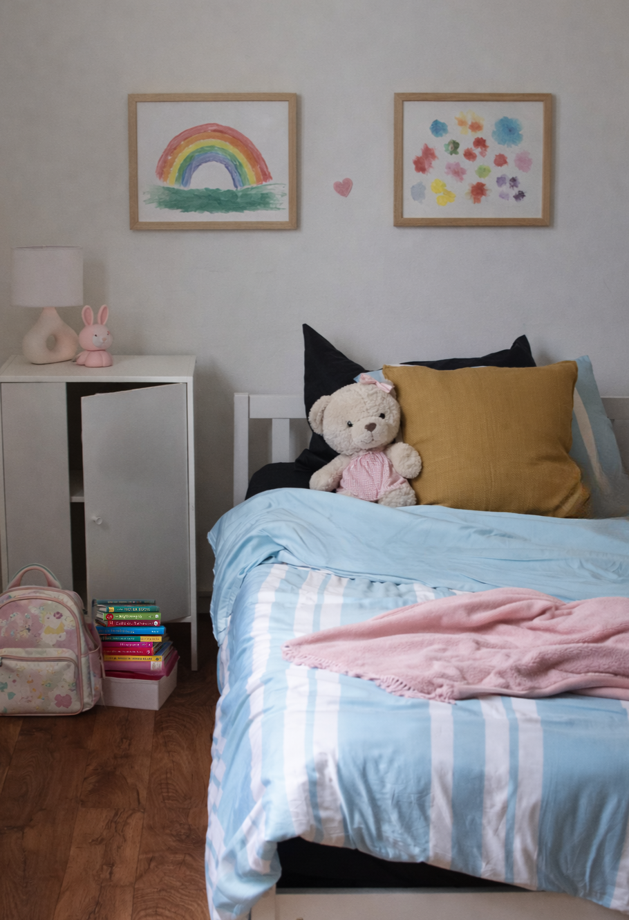 Caribbean Blue Stripes Quilt Cover Set