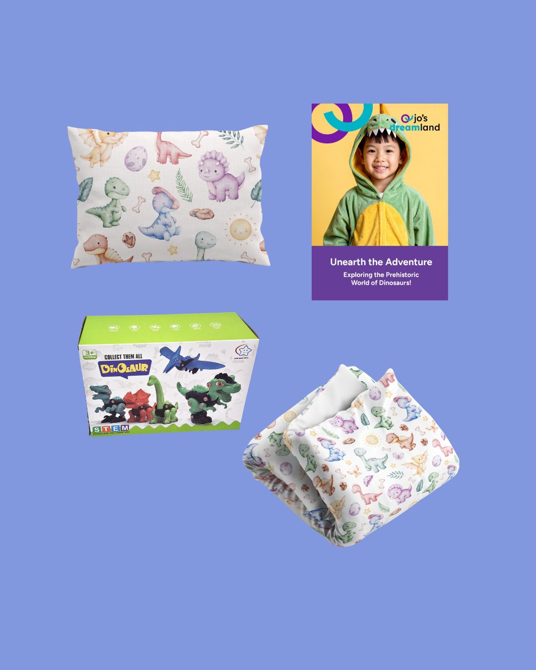 Dinosaur Bedding & Build-Your-Own Dino Toy Bundle
