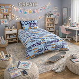 Dream. Make. Invent. Quilt Cover set.