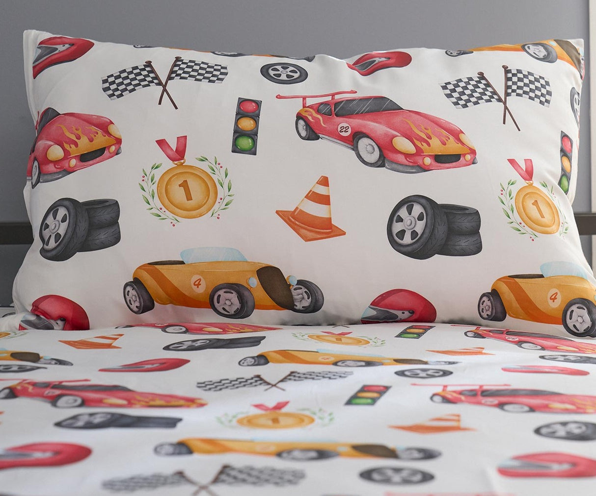 Race Cars Bamboo Pillowcase