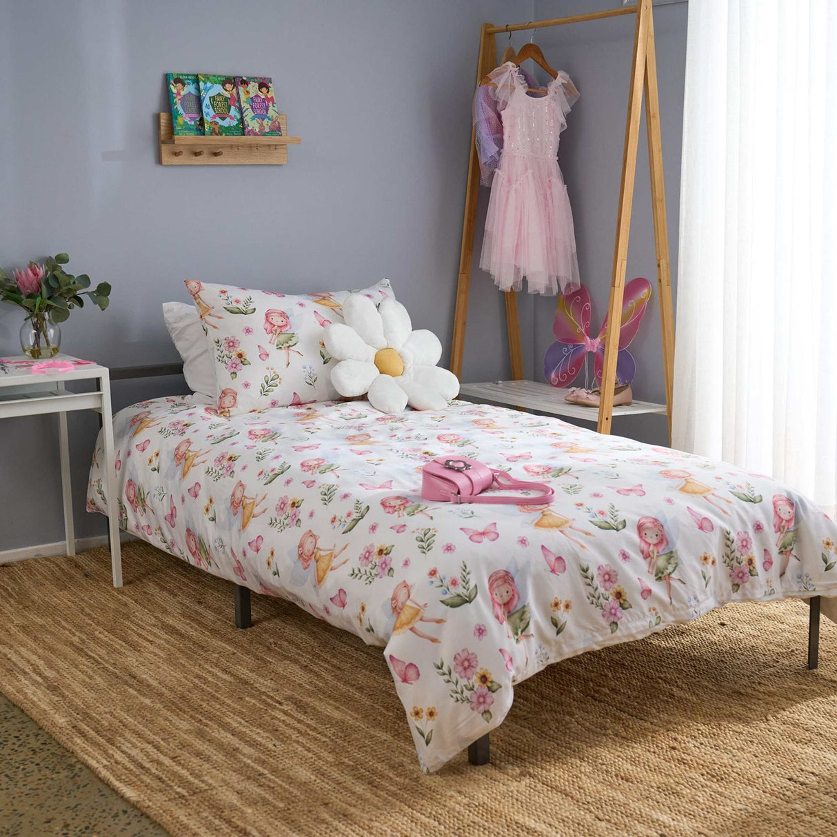 Dual Design Enchanted Fairies Quilt Cover Set – Magical Bedroom Décor for Kids’ Rooms
