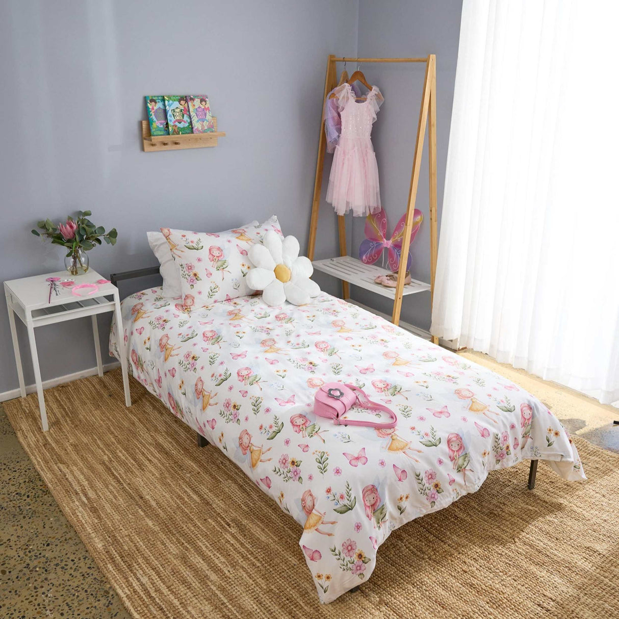 Dual Design Enchanted Fairies Quilt Cover Set – Magical Bedroom Décor for Kids’ Rooms