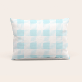 Caribbean Blue Check Pillowcase