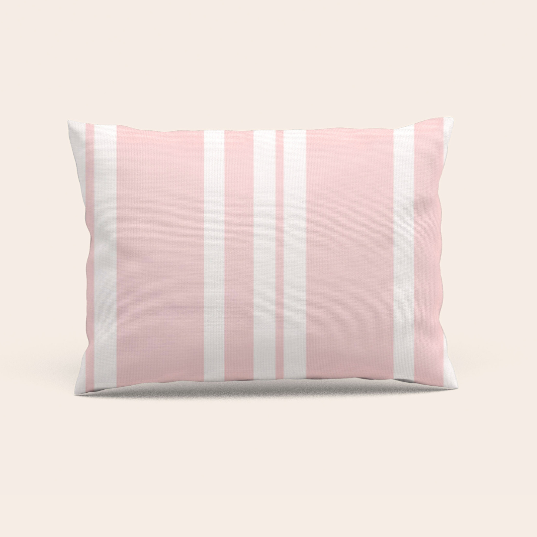 Striped Rose Quartz Pink Pillowcase