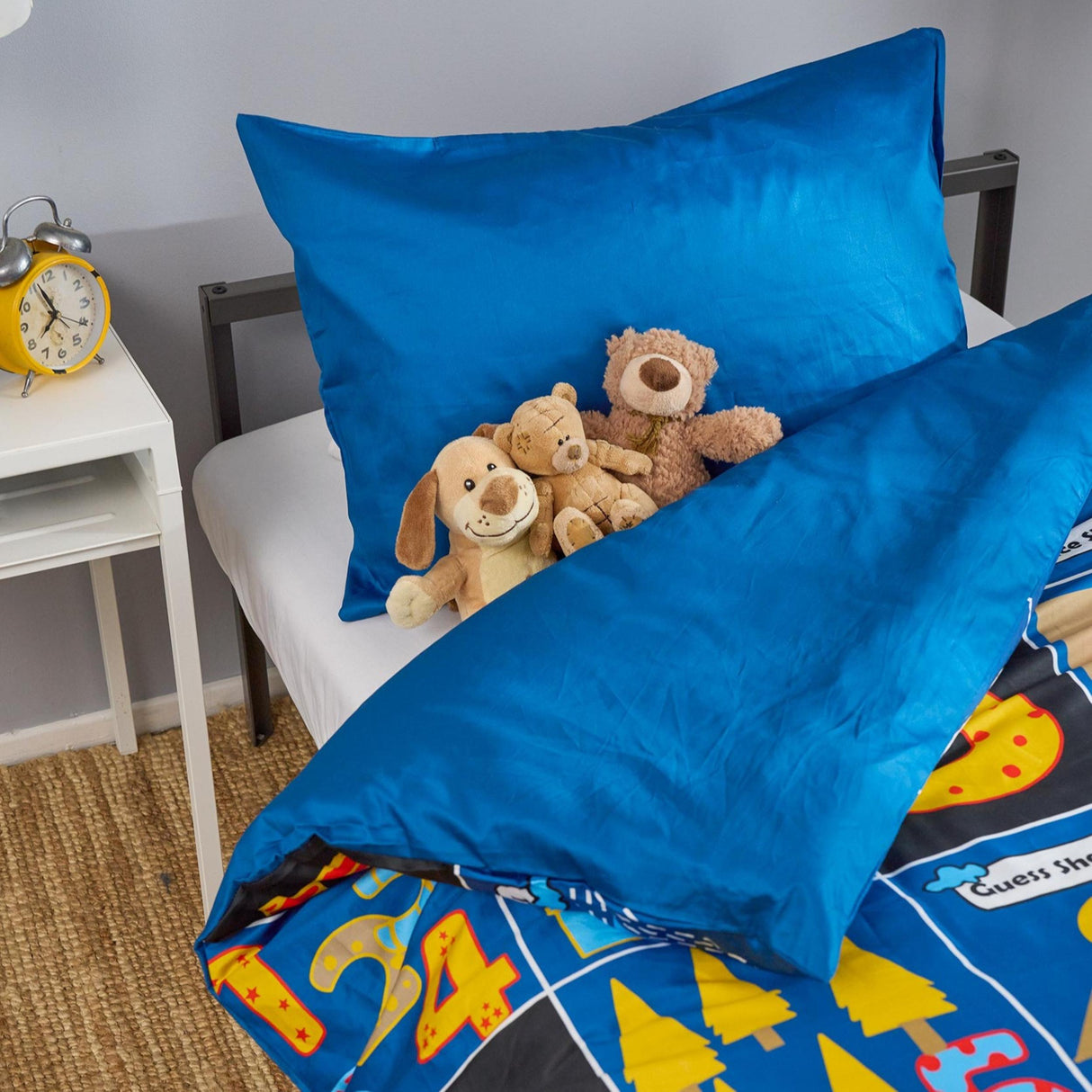 Snuggle & Learn Math Kids Quilt Cover Set - Includes fun maths activity booklet