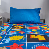 Snuggle & Learn Math Kids Quilt Cover Set - Includes fun maths activity booklet