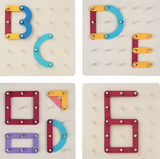 Montessori Wooden Shape & Letter Board Toy