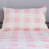 Classic Gingham Pink and White Bamboo Quilt Cover