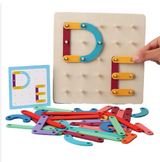 Montessori Wooden Shape & Letter Board Toy