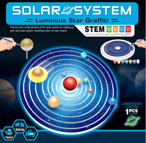 Solar System Wooden Painting Toy