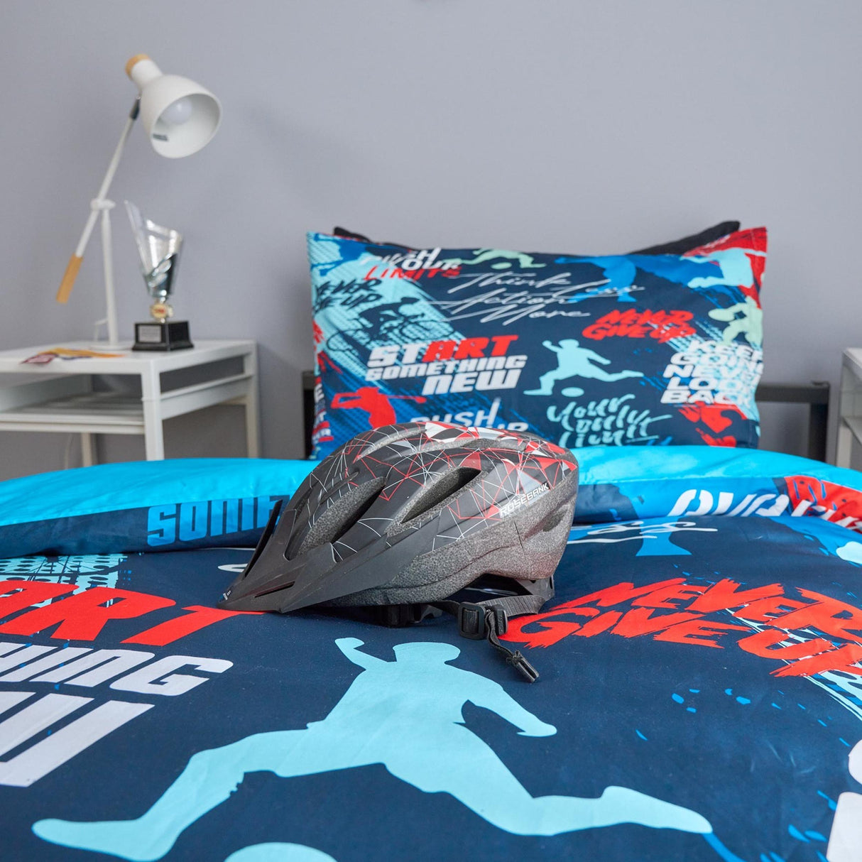 Sports Motivation Kids Quilt Cover Set - Includes Sports Motivation Booklet