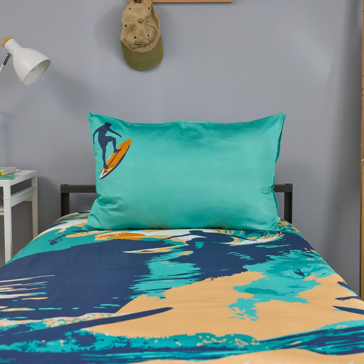 Surfing Kids Quilt Cover Set - 100% Bamboo Fibre + Surf Skills Booklet