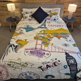 Passport to Adventure – Teenager and Adult Quilt Cover Set + Information about travel booklet