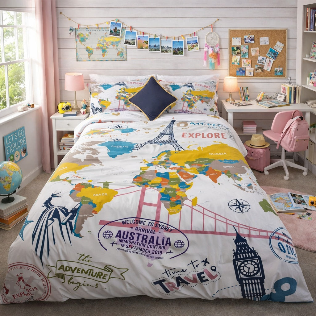 Passport to Adventure Quilt Cover Set