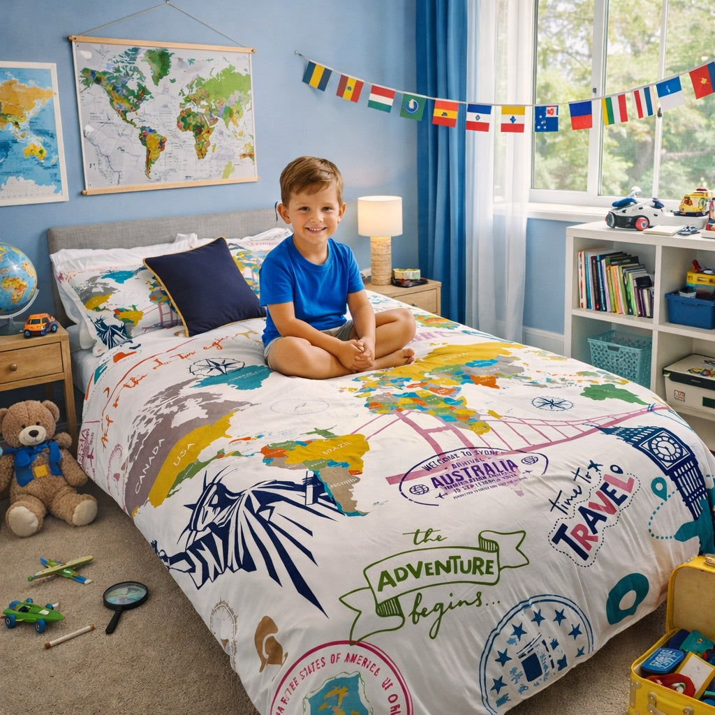 Passport to Adventure Quilt Cover Set