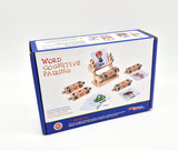 Kids Spelling Blocks - Montessori Wooden Alphabet Game for Preschool Learning